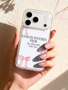 1 Stylish Phone Case. Does Not Include Lanyard Or Stand. Pink Arches Slogan Fashion Bible Verse Graphic Transparent Thick Phone Case, Compatible With A05, A05S, A13, A14, A15, A53, A54, A55, A56, S22, S23, S24, S25, 11, 12, 13, 14, 15, 16, 17 Professional Max, International Version, Not The Domestic Spring Version - 多色 2 - 查看 8