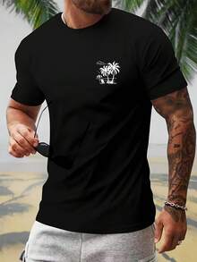 women's summer topsMen's Casual Short Sleeve T-Shirtcotton t-shirt, herren, t shirt herren, streetwear - Schwarz - Übersicht 3