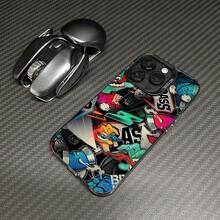 Esta es una elegante y creativa funda para teléfono IMD con efecto degradado de colores, adecuada para toda la gama de modelos de iPhone 11/12/13/14/15/16E/17 Pro Max/Plus/Air y otros modelos. Es una opción ideal para resistencia a impactos, prevención de deslizamientos y como regalo. - Negro - Ver 3