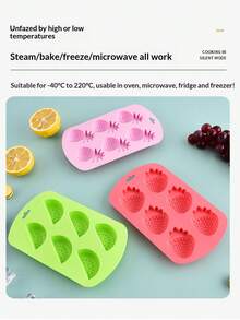 1个硅胶水果造型托盘，多种款式可选 - 草莓、西瓜、菠萝 - 彩色 - 查看 6