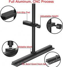 129mm Aluminum Adjustable Anti Sag GPU Support Bracket, Graphics Card Brace Holder Stand, Anti Drooping Video Card Sag Support With Fan Compatible Design For Desktop PC - 1 - 查看 4