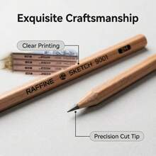 Mark Professional Art Drawing Natural Wood 2H Pencil Charcoal Sketching Set Writing Learning Stationery Calligraphy Art Drawing Pencil - Natural Wood Color - View 3
