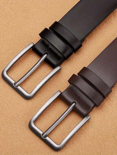 男士仿皮腰带，商务休闲针扣腰带，中青年百搭裤腰带，跨境热销商品
