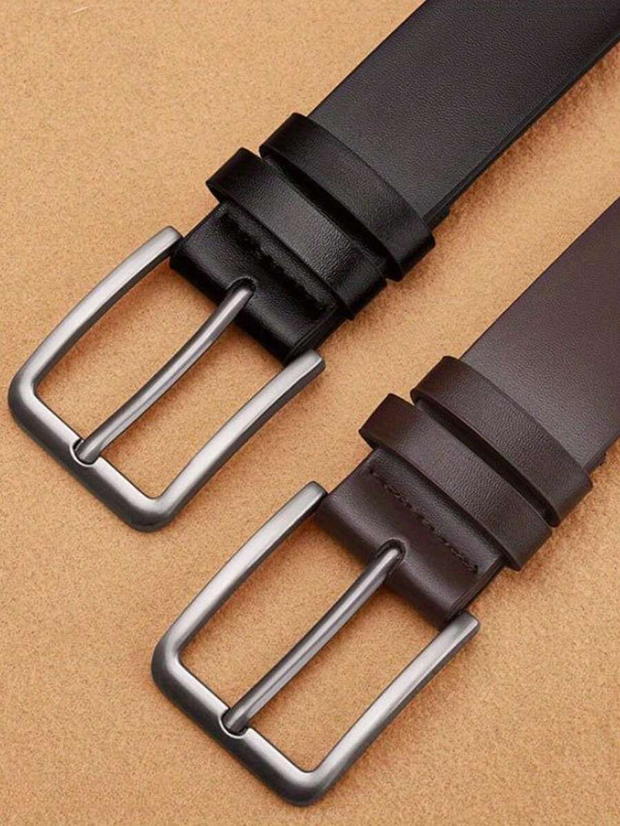 男士仿皮腰带，商务休闲针扣腰带，中青年百搭裤腰带，跨境热销商品 - 彩色 - 查看 1