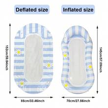 1 chiếc ghế nằm bơm hơi hình hoa cúc, chất liệu PVC, thích hợp cho kỳ nghỉ hè ở bãi biển, tiệc bể bơi. - Nhiều màu - Xem 11