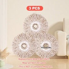 旋转拖把桶套装，包含3个拖把头，家用旋转地板拖把，免手持拖把，干湿两用，适用于家庭、厨房、浴室地板，清洁用品，清洁工具 - 彩色 - 查看 16