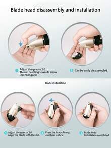 宠物电动剃毛器，猫狗通用理发器，宠物狗理发器，理发器，金色宠物美容套装 - 查看 4