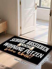 1件装户外防滑脚印图案地垫，室内地毯，浴室地垫，厨房地垫，装饰地毯，多功能走廊垫，柔软舒适，易于清洁，适用于室内外入口、卧室、家居装饰 - 黑與白 - 查看 8