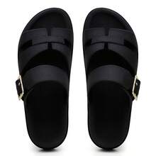 Birken Women's Sandal With Cloud Design, 2 Straps, Lightweight And Comfortable Slide - Black - View 1