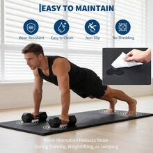12 Tiles/24Tiles High-Density EVA Foam Gym Floor Mats 48 Sq Ft/96 Sq Ft – 0.56" Thick, Waterproof Non-Slip Interlocking Tiles For Home Gym & Garage - 黑色 12 塊磁磚 - 查看 6