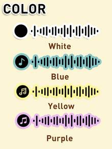 Custom Music Code Stickers, Personalized Soundwave Guitar Decals, Customized Song Wave Stickers, Customizable Music Note Decor Stickers, Ideal Mother'S Day & Musician Gift, Thoughtful Present For Family & Friends, Unique Decor For Guitars, Laptops & Journals, Memorable Custom Audio Keepsake - Style a - View 4