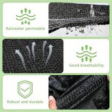 户外矩形聚乙烯遮阳网，矩形遮阳帆布，防紫外线沙滩遮阳布，透气隐私帘，适用于户外车棚、庭院、花园、商业和住宅空间，带孔眼 - 防紫外线，透气网布 - 耐用且易于安装，庭院遮阳布，凉亭罩，网状设计，带孔眼，易于安装 - B - 查看 11