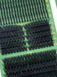 560 piezas Pestañas individuales D-Curl de 8-16mm de base ancha, kit de extensión de pestañas reutilizable de aspecto natural y grueso, adecuado para la vida diaria, bodas, citas, fiestas, festivales de música, primavera, viajes - DD - Ver 5