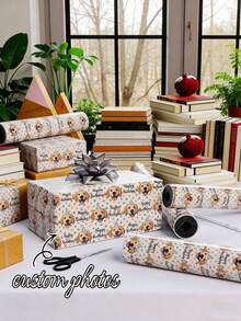 Papel de regalo de cumpleaños personalizado con foto de rostro, papel de regalo con estampado de rostro personalizado, papel de regalo con patrón de rostro divertido, papel de regalo con foto de rostro personalizado, envoltorio de cumpleaños personalizado único, regalo de cumpleaños, papel de regalo con estampado de rostro personalizado, envoltorio de cumpleaños personalizado único, regalo para la novia - Multicolor - Ver 7