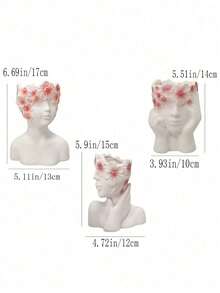 高端创意艺术少女造型化妆刷架,多功能笔筒桌面装饰雕塑,轻巧桌面收纳盒,适用于梳妆台、浴室、办公室,无需组装,手工制作,理想的情人节礼物,学生用品 - 彩色 - 查看 8