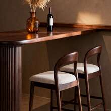 Dining Chairs - Walnut Wood Color - View 8