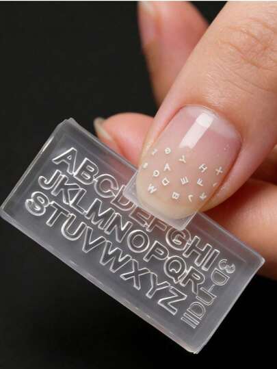 大写字母美甲模具，硅胶字母美甲装饰，DIY美甲工具，美甲硅胶模具套装
