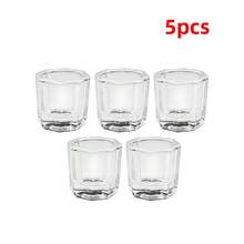 10pcs/4pcs/2pcs-Acrylic Teardrop-Shaped Glass Bowls For Nail Art Supplies, Including Nail Decoration Powders And Liquids; Crystal Cups For Nail Care; Transparent Teardrop-Shaped Glass Cups Suitable For Acetone And Nail Polish; Small Mixing Cups For Acrylic Nails, Monomers, Powders, And Polish Removers-Professional Mixing Cups For Nail Technicians - Clear - View 9