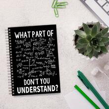 1 pieza Cuaderno de espiral con humor matemático - Sin papel, con chistes de ciencia divertidos y diseños de fórmulas - Regalo ideal para entusiastas de las matemáticas, maestros, estudiantes, médicos, enfermeras, colegas, para planificación diaria, diseño único, papel de alta calidad, bolígrafo no incluido - E - Ver 3