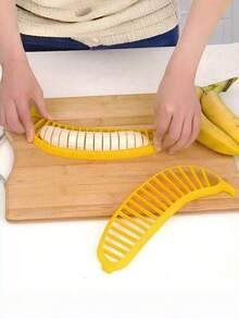 1pc Handheld Banana Peeler & Slicer, Easy To Clean, Suitable For Infants And Adults - Multicolor - View 6