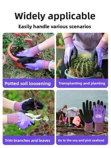 CPAI 女士园艺手套和修枝剪套装，防刮防滑园艺手套配锋利剪刀，适用于种植、修剪、插花，女士专用园艺工具 - A - 查看 6