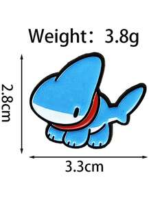 可爱海獭、鸭子、鲨鱼珐琅胸针，动物语录翻领别针，西装领针徽章，适合搭配背包，服装配饰，时尚珠宝礼品 - 彩色 - 查看 16