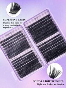 640Pcs/Set Individual False Eyelashes, High Capacity, 8-16mm Mixed Length Cluster Fake Lashes, Suitable For Beginners DIY Eyelash Extension At Home, Eyelash Cluster, Individual False Lashes - View 5