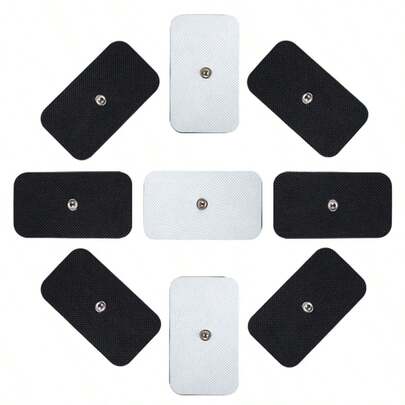 5*9厘米电极片，3.5毫米直径纽扣式无纺布水凝胶替换电极贴片，适用于按摩和理疗设备