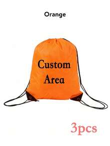 客製化抽繩背包，個性化照片抽繩健身包，多色可選，旅行健身日常使用背包，學校用品 - 彩色 - 查看 22