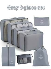 Bộ 9 món đồ du lịch, túi đựng đồ chống thấm nước, đồ dùng cần thiết khi đi du lịch, túi đựng đồ đa năng có khóa kéo dung tích lớn, túi đựng đồ vệ sinh cá nhân, túi đựng mỹ phẩm. - Xem 23