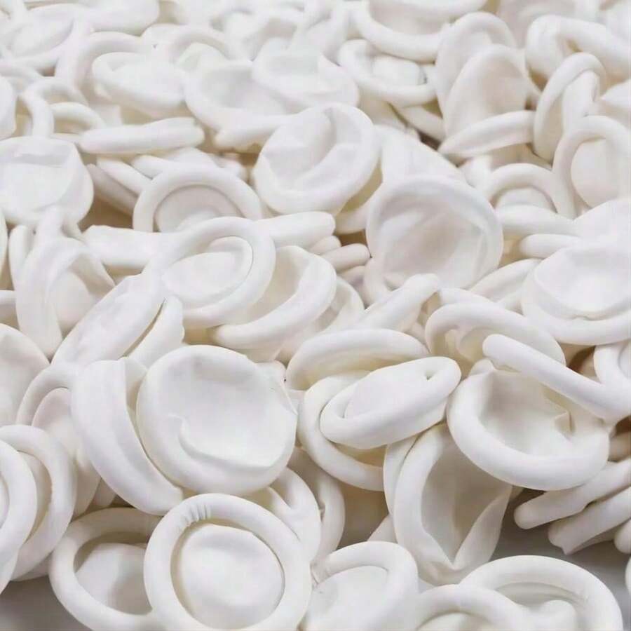 Latex Finger Cots For Nail Art, Disposable Rubber Finger Protectors, White, About 150pcs/Pack,Nail Supplies,Nail Tools,Nail Art Tools,Back To School,Nails,Nail Tools For Press On Nails - View 1