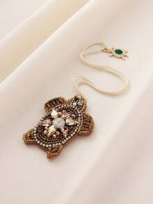 1 chiếc móc khóa hình rùa biển phong cách đại dương Bohemian đính cườm thủ công, hình dáng có thể hơi khác nhau. - Nhiều màu - Xem 5