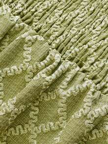 DONICY Đầm ngắn dáng suông họa tiết hình học màu xanh lá cây dành cho nữ, mẫu mới về mùa xuân hè - Kiểu dáng thanh lịch, thích hợp cho dã ngoại và bữa brunch cuối tuần. - màu xanh lá - Xem 8