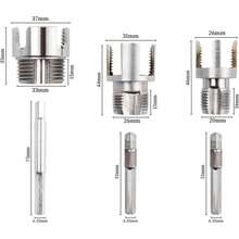 Bộ 6 dụng cụ ren ống trong và ngoài, dao cắt ren ống đa chức năng, phù hợp với ống PVC/nhựa đường kính 1/2 inch, 3/4 inch, 1 inch, tương thích với bộ dụng cụ ren ống bằng máy khoan điện. - Nhiều kiểu dáng - Xem 11