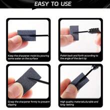 Sharpening Stone, Dart Sharpener, Easy To Polish And Deburr, Long-Lasting Sharpness, Dart Accessories (1/2/4 Pcs) - Multicolor - View 9