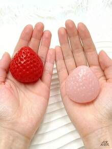 1pc Squishy Strawberry Tart Soft Silicone Squeeze - Stress Relief Sensory Toy , Adults, Office And Party - Multicolor - View 17