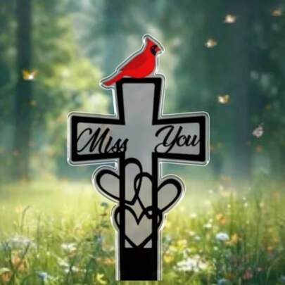 Cọc đánh dấu trang trí sân vườn bằng acrylic, đồ thủ công mỹ nghệ acrylic kiểu châu Âu dùng trang trí nghĩa trang, sân vườn.