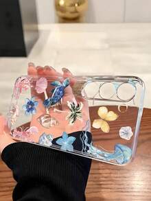 1个海龟、寄居蟹、花朵、蝴蝶海洋元素软壳手机壳，兼容华为荣耀、Galaxy A04e/12/A13/A14/A34/A50/A52/A53/A54/S21/S22/S23/S24/S25/S25Ultra/S25FE/S26/S26 Plus/S26 Ultra/S26 Edge、6A/7A/8A、12T/13T/15T/15T Pro，国际版 - 無色 - 查看 3