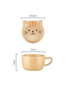 Cốc bánh anh đào, cốc nước anh đào chất lượng cao, cốc sứ có nắp, cốc cà phê bữa sáng cho cặp đôi, quà tặng, quà sinh nhật. - Nhiều màu - Xem 4