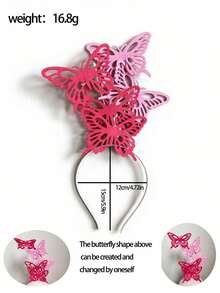 蝴蝶发箍配皇冠，茶会花园派对蝴蝶主题派对服装头饰 - A - 查看 8