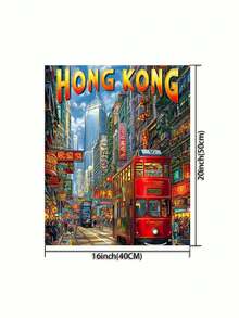 Hong Kong DIY Digital Ölmalerei Set, 1 Set, Erwachsenen Handwerk, ungerahmter Ölmalerei Set für Schlafzimmer Dekoration und Wanddekoration, einfache und spaßige Malerei Methode, keine Foundation erforderlich, erfülle deinen Maler Traum, tauche ein in die bunte Welt, jeder Pinselstrich ist Selbstausdruck, füge Romantik zum Leben hinzu, perfektes Geschenk für Familie und Freunde, Urlaubsgeschenk, 40*50CM - Mehrfarbig - Übersicht 3