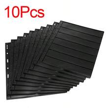 Double Sided Stamp Album Stock Pages Sheets With 9 Binder Holes 7 Strips - Black - View 9