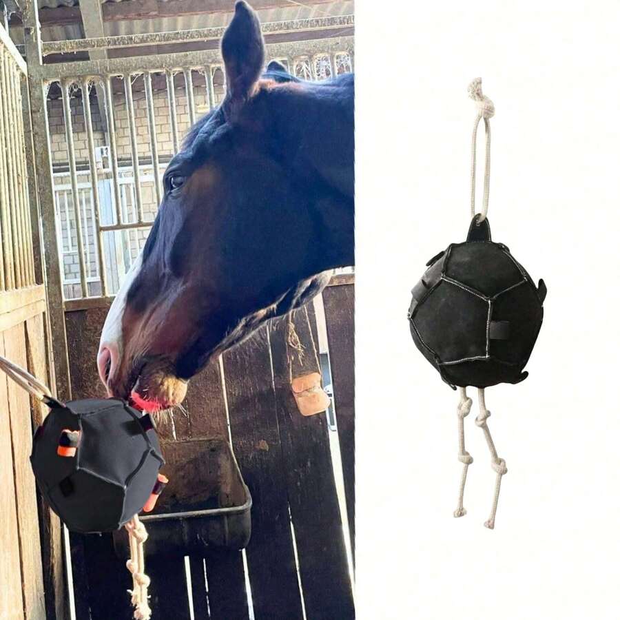 New Interactive Horse Toy With Carrot, Training Feeding Ball, Black Interactive Toy Horse Supplies - Multicolor - View 1