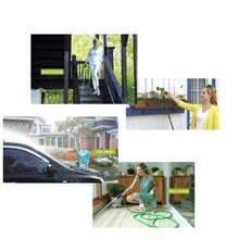 Bộ vòi tưới vườn FANPING có thể điều chỉnh kích thước, an toàn cho sức khỏe, chất liệu nhựa, ống dẫn nước áp suất cao có thể thu gọn, vòi phun đa năng, súng phun nước đa chức năng, dùng để rửa vườn và rửa xe, màu xanh lá cây. - A - Xem 1