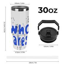 30oz  Who Cares? Stanley Style Tumbler Wrapped Graffiti SGRHO Mug - trắng - Xem 2