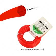 Dây cắt cỏ dài 15 mét, dây nylon chống mài mòn, chuyên dụng cho máy cắt cỏ, dây cắt cỏ đa năng. Phụ kiện máy cắt cỏ phổ thông. - 2,4mm*15m - Xem 4