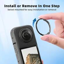 适用于 Insta360 X4 的镜头保护罩,塑料材质,完美适用于户外运动、假日旅行和节日聚会,采用优质光学 PC 材料,相机镜头配件 | 镜头保护 | 安装便捷 | 便携轻巧 | X4 用户的理想礼物 - 查看 4