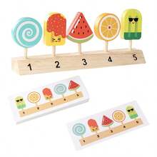 Ice Cream Set, Can Be Matched With Digital Cards And Popsicle Sticks, Fun Game To Exercise Classification And Fine Motor Skills, Educational And Entertaining - 彩色 - 查看 8