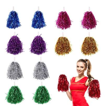 10 quả cầu bông cổ vũ lấp lánh - Nhẹ và bền, hoàn hảo cho các buổi khiêu vũ, sự kiện trường học và các trò chơi thể thao. Trang trí nhà cửa, phòng ngủ, đồ lưu trữ, trang trí sân vườn, lễ kỷ niệm, tiệc sinh nhật, tiệc chiêu đãi, tiệc trà, đồ thủ công tinh tế, thời trang phù hợp với đám cưới.
