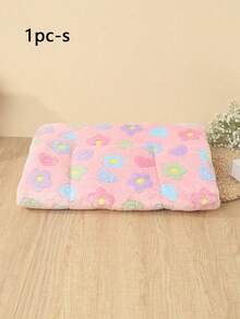 1pc Pet Bed Pad, Cute Heart & Bone Pattern, Breathable & Washable Thick Polyester Fiber Pet Mat, Suitable For Small/Medium Dogs & Cats All Year Round, Fit For Poodle (Toy Poodle), Not Suitable For Large Dogs - Multicolor - View 12